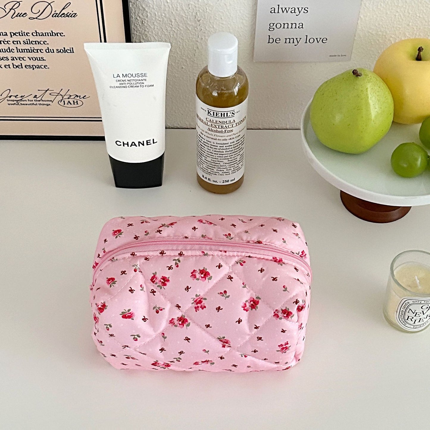 Heart Bow Cosmetic Bag