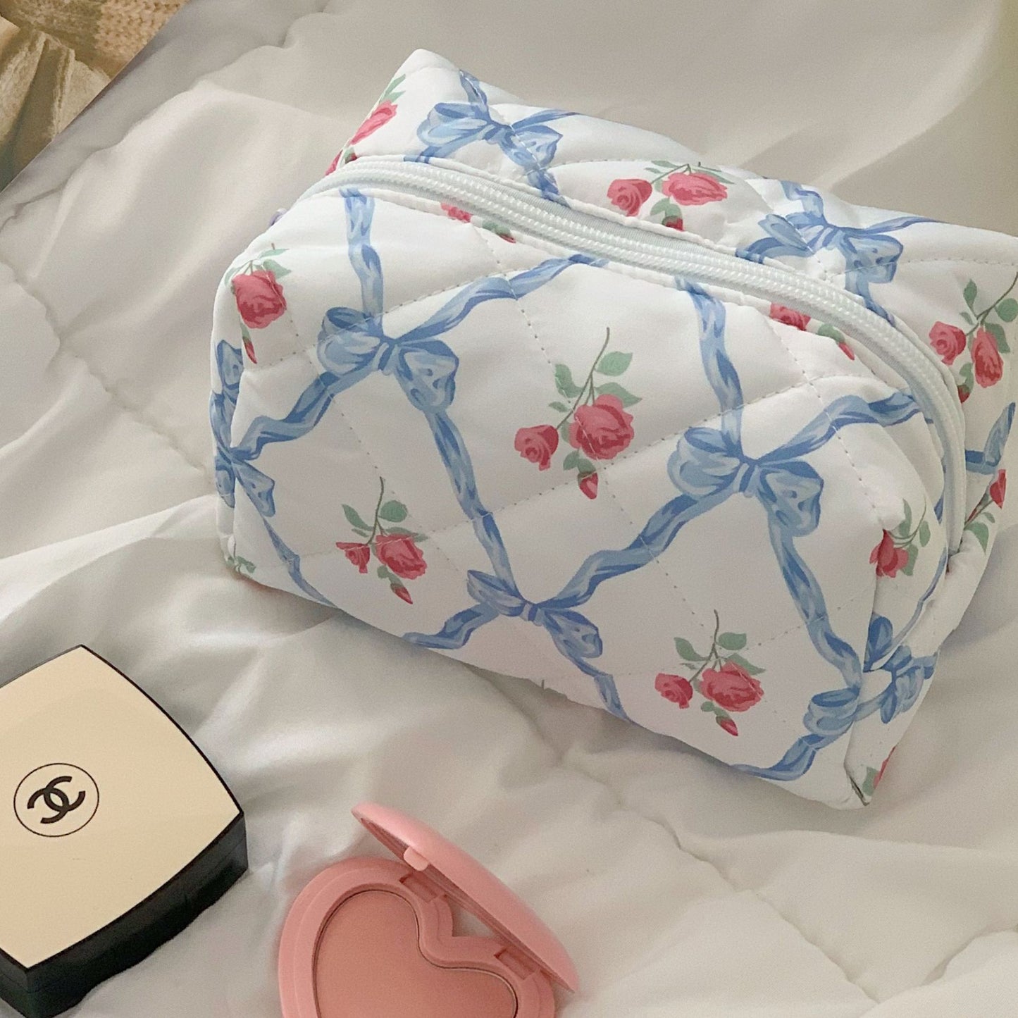 Heart Bow Cosmetic Bag