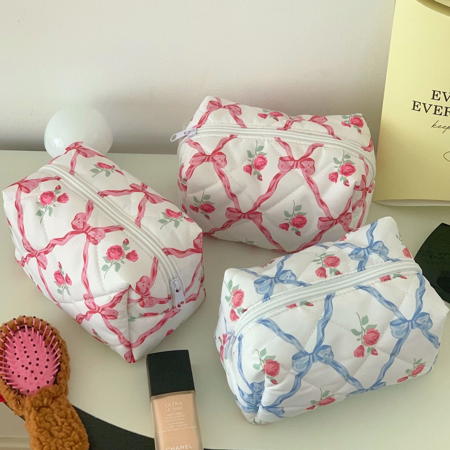 Heart Bow Cosmetic Bag